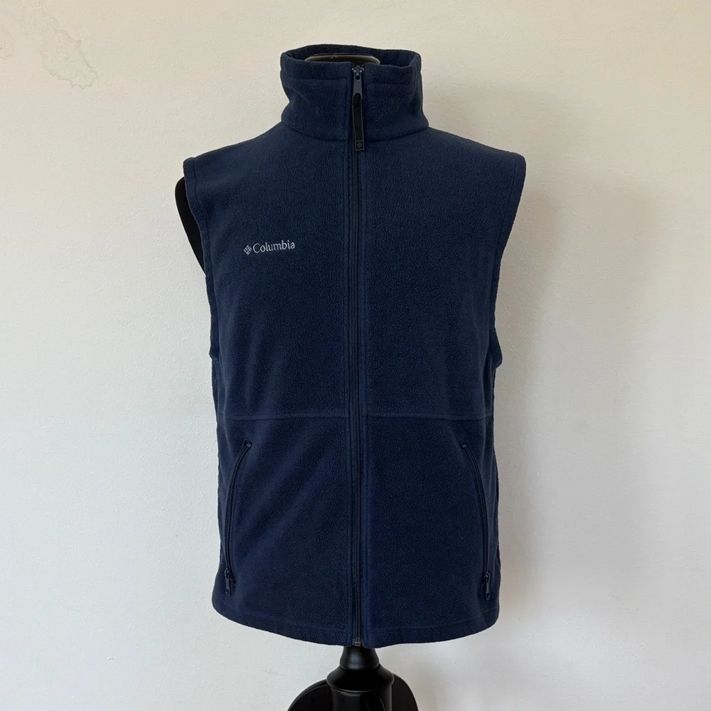 Columbia Men's Deep Blue Fleece Vest Size Medium